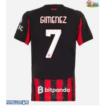 AC Milan Santiago Gimenez #7 Hjemmedrakt Dame 2025-26 Kortermet
